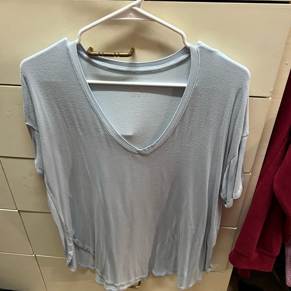 American Eagle Outfitters Blue Short Sleeve Relaxed T-Shirt